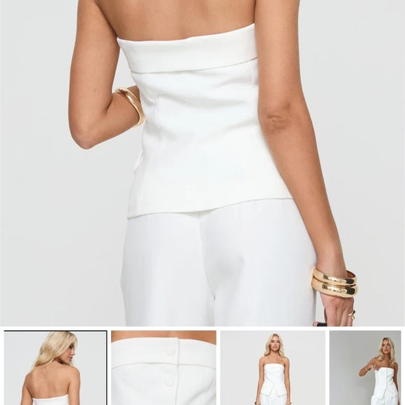 Princess Polly White Sleeveless Bustier Blouse - Picture 3 of 13